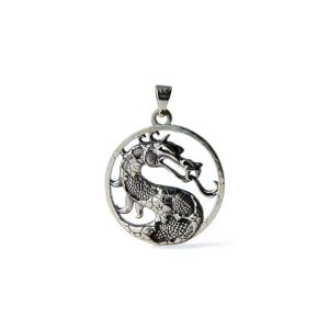 Merch Dragon Inspired Mortal Kombat Logo Necklace