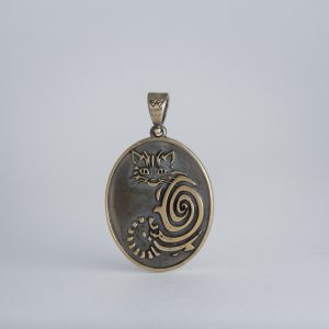 Collectibles Cheshire Cat Pendant Alice In Wonderland Brass