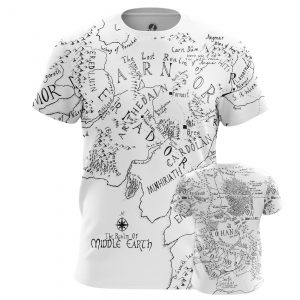 Men’s long sleeve Middle Earth Lord of Rings Map Idolstore - Merchandise and Collectibles Merchandise, Toys and Collectibles