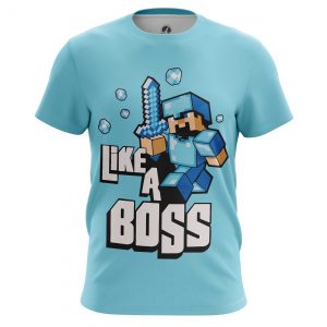 Men’s t-shirt Minecraft Pattern Fan art Boss Idolstore - Merchandise and Collectibles Merchandise, Toys and Collectibles