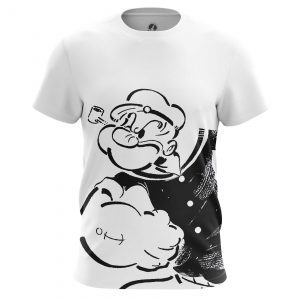 Men’s t-shirt Popeye Sailor Black and white shirts Idolstore - Merchandise and Collectibles Merchandise, Toys and Collectibles