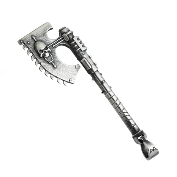 Collectibles Chainsaw Axe Necklace Warhammer 40K Silver