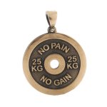 Merchandise No Pain No Gain Necklace Quote Workout