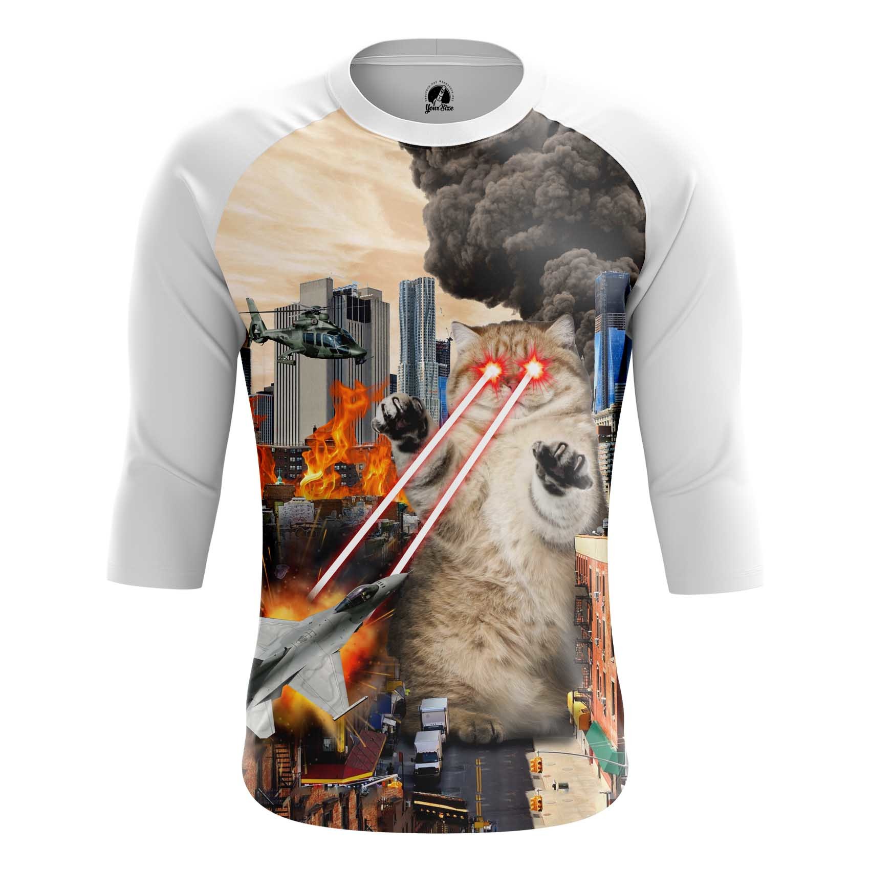 Merchandise Men'S T-Shirt Catastrophe Cat Crash Fun