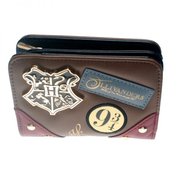 Harry Potter Women/Girl Wallet Diagon Alley Metal Badge Printed Embroidered Gift 