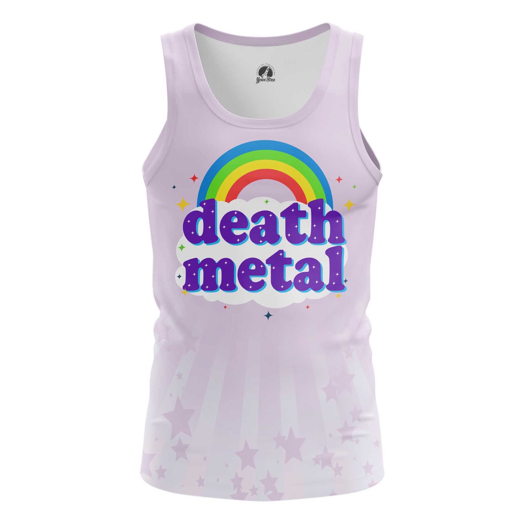 Merch Men'S Tank Death Metal Internet Rainbow Music Fun Vest