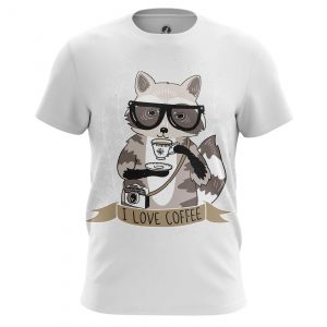 Men’s t-shirt Raccoon Hipster Art Picture Idolstore - Merchandise and Collectibles Merchandise, Toys and Collectibles