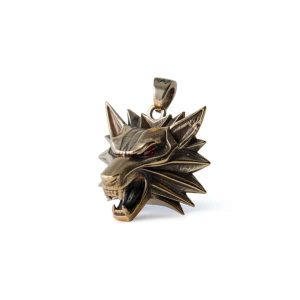 Wolf Necklace w/ Fianits The Witcher Idolstore - Merchandise and Collectibles Merchandise, Toys and Collectibles