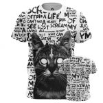 Collectibles Men'S T-Shirt Bat Kitten Internet Funny Cat