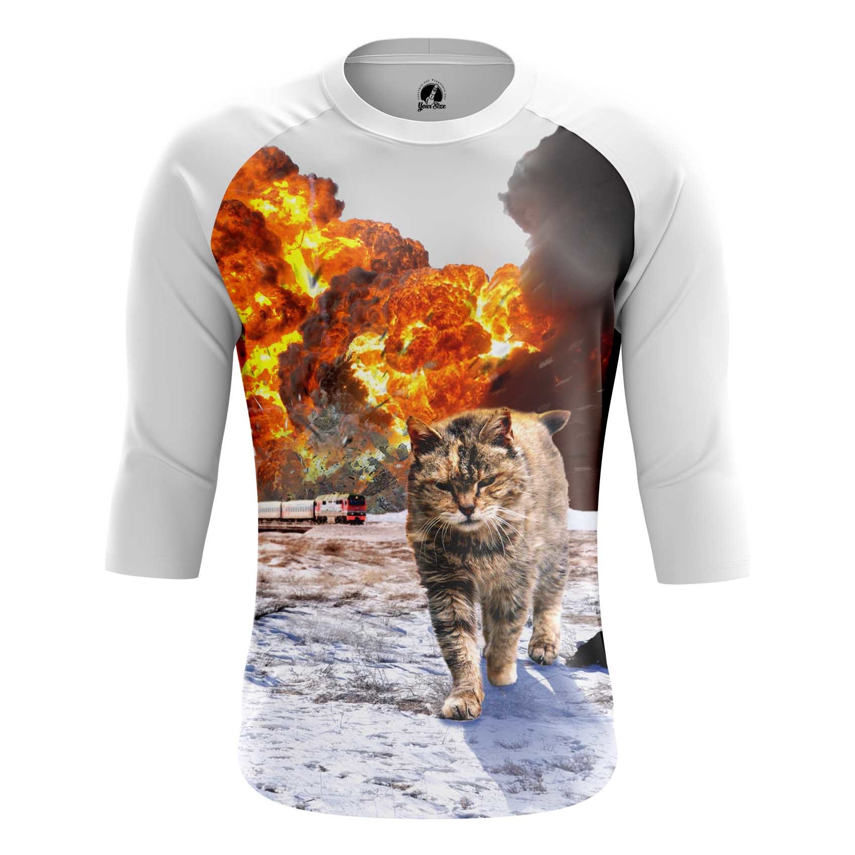 Merch Men'S T-Shirt Badass Internet Funny Cat