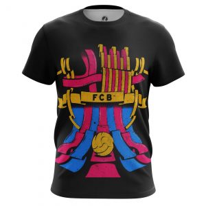 Men’s t-shirt FC Barcelona Fan Art Pattern Logo Idolstore - Merchandise and Collectibles Merchandise, Toys and Collectibles