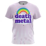 Merch Men'S T-Shirt Death Metal Internet Rainbow Music Fun