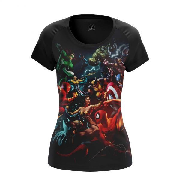 investering national I udlandet Women's T-shirt Marvel Vs DC All Superheroes - Idolstore - Merchandise And  Collectibles