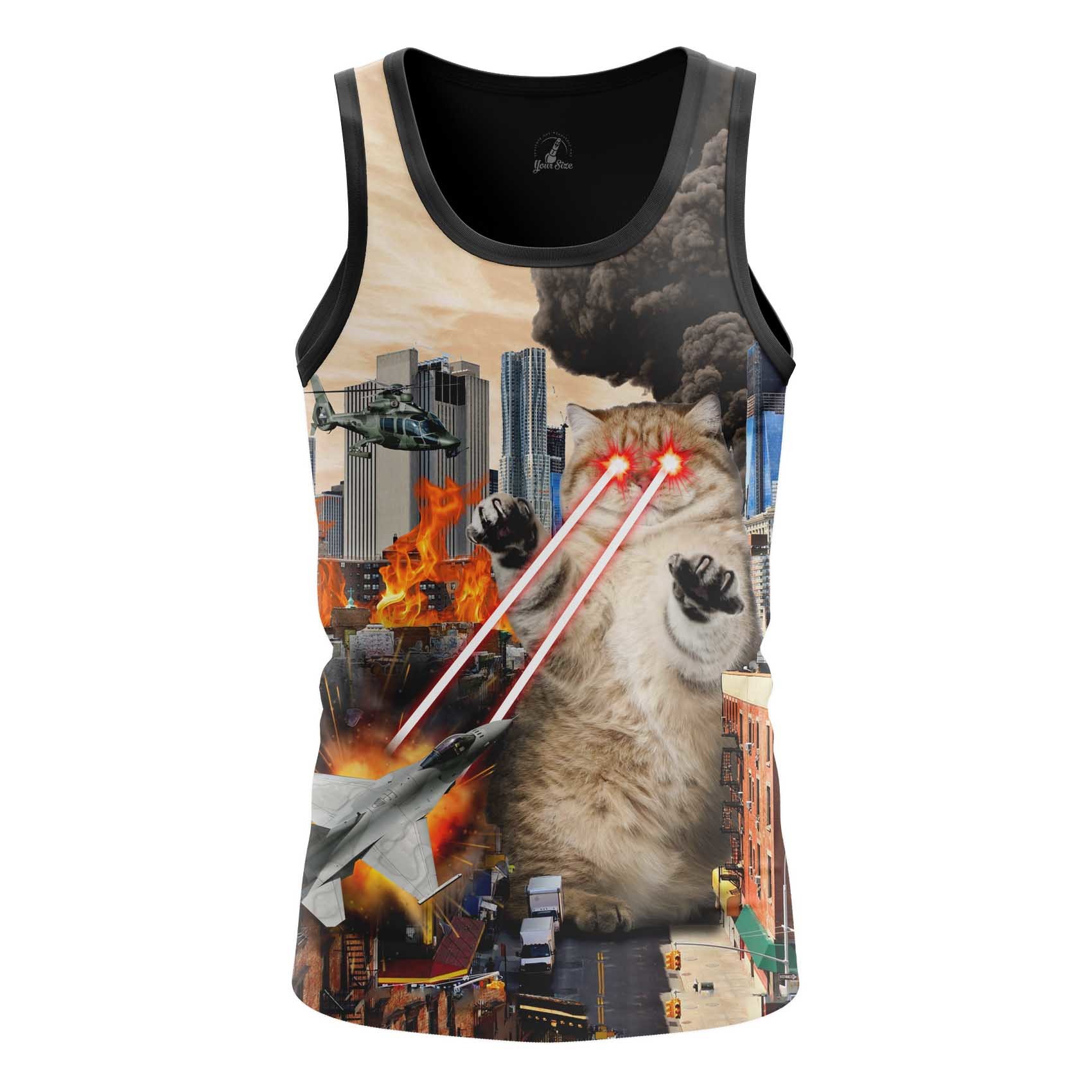 Merchandise Men'S T-Shirt Catastrophe Cat Crash Fun