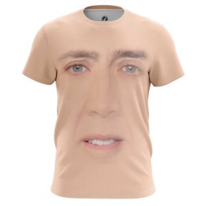 Men’s t-shirt Nicolas Cage Face Art Meme Fun Idolstore - Merchandise and Collectibles Merchandise, Toys and Collectibles