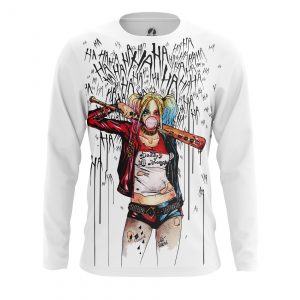 Collectibles Men'S Long Sleeve Harley Quinn Suicide Squad White