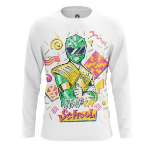 Men’s long sleeve Stay in School Power Rangers Green Idolstore - Merchandise and Collectibles Merchandise, Toys and Collectibles 2