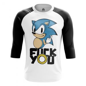 Merchandise Men'S Raglan Fock You Hedgehog Sonic Sega