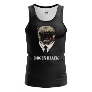 Merch Men'S Tank Dog In Black Pug Men In Black Vest