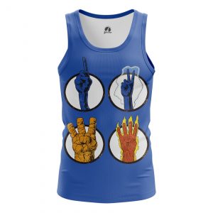 Fantastic 4 Men’s t-shirt Blue Fingers Idolstore - Merchandise and Collectibles Merchandise, Toys and Collectibles