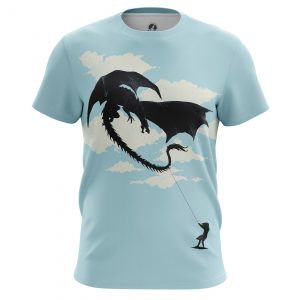 Merch Men'S T-Shirt Dragon Kite Fun Fantasy