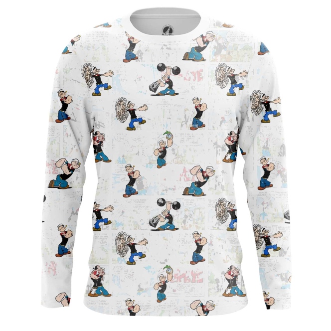 Collectibles Long Sleeve Popeye Sailor Art Pattern