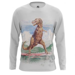 Collectibles Long Sleeve Surf T-Rex Dinosaur Surfing Inspired Art
