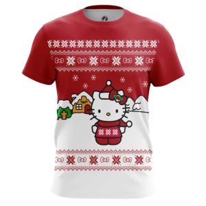 Merch T-Shirt Hello Kitty Christmas Happy Pattern