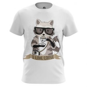 Men’s t-shirt Raccoon Hipster Art Picture Idolstore - Merchandise and Collectibles Merchandise, Toys and Collectibles 2