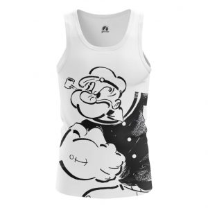 Collectibles Tank Popeye Sailor Black And White Shirts Vest