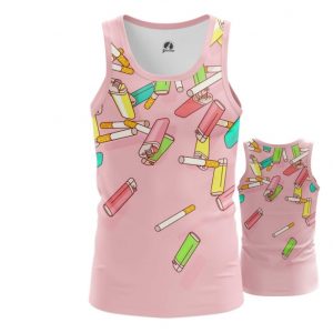 Tank Cigarettes Lighter Pop Art Inspired Textures Pattern Vest Idolstore - Merchandise and Collectibles Merchandise, Toys and Collectibles 2