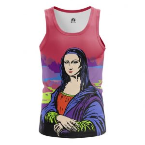 Tank Pop Mona Lisa Girl Hipster Pop Art Vest Idolstore - Merchandise and Collectibles Merchandise, Toys and Collectibles 2