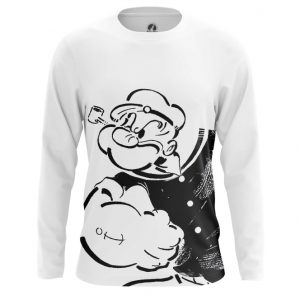 Long sleeve Popeye Sailor Black and white shirts Idolstore - Merchandise and Collectibles Merchandise, Toys and Collectibles 2
