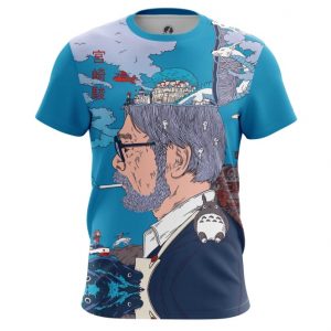 Merch T-Shirt Hayao Miyazaki Portrait Ghibli Studio
