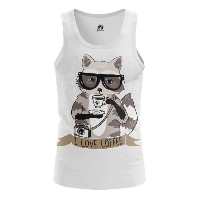 Collectibles Tank Raccoon Hipster Art Picture Vest