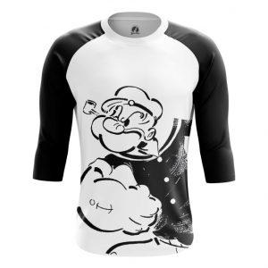 Collectibles Raglan Popeye Sailor Black And White Shirts
