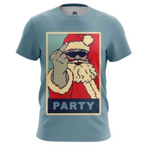 Merch T-Shirt Santa Claus Party Christmas Pop Art