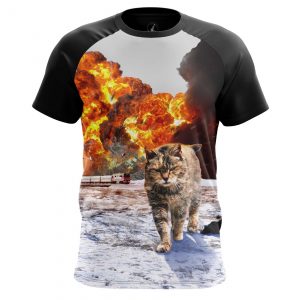 Merchandise Men'S T-Shirt Badass Internet Funny Cat
