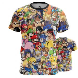 Men’s t-shirt Nintendo world Game Characters All Stars Idolstore - Merchandise and Collectibles Merchandise, Toys and Collectibles