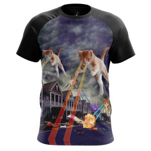 Merch Men'S T-Shirt Cat Invasion Fun Kittens