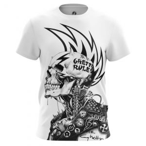 T-shirt Ghetto Rules Punk Skeleton Iroquois Idolstore - Merchandise and Collectibles Merchandise, Toys and Collectibles