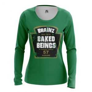 Women’s long sleeve Brainz Brains Beans Baked Idolstore - Merchandise and Collectibles Merchandise, Toys and Collectibles 2