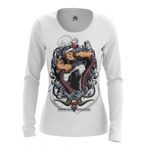 Women’s long sleeve Popeye vs Kraken Cartoons Idolstore - Merchandise and Collectibles Merchandise, Toys and Collectibles 2