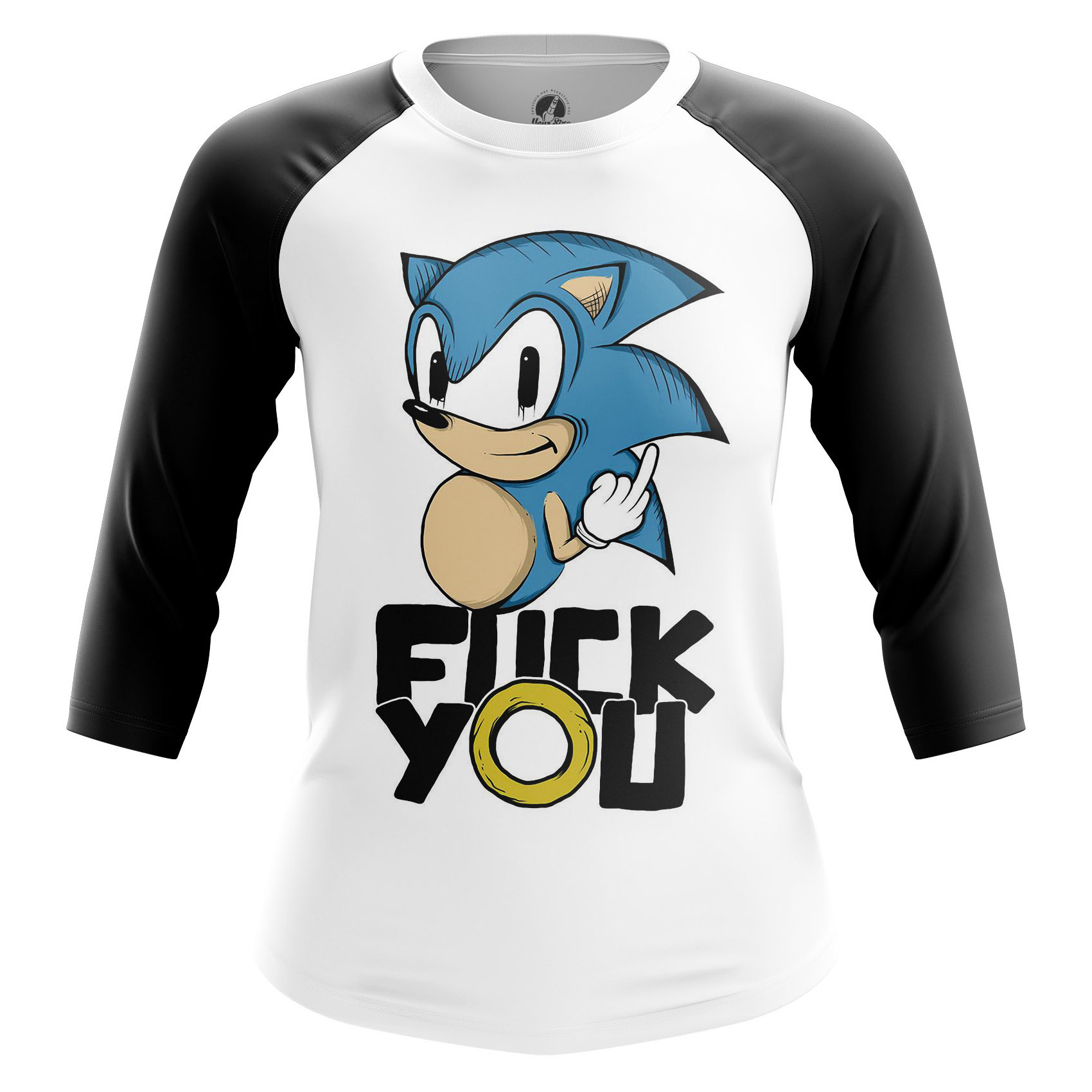 Merchandise Women'S Raglan Fock You Hedgehog Sonic Sega