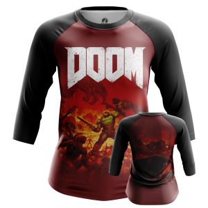 Buy women's raglan doom top shirt game merch - product collection