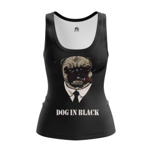 Merch Women'S Tank Dog In Black Pug Men In Black Vest