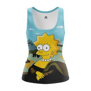 Women’s t-shirt Mona Lisa Simpsons Simpson Animated Idolstore - Merchandise and Collectibles Merchandise, Toys and Collectibles