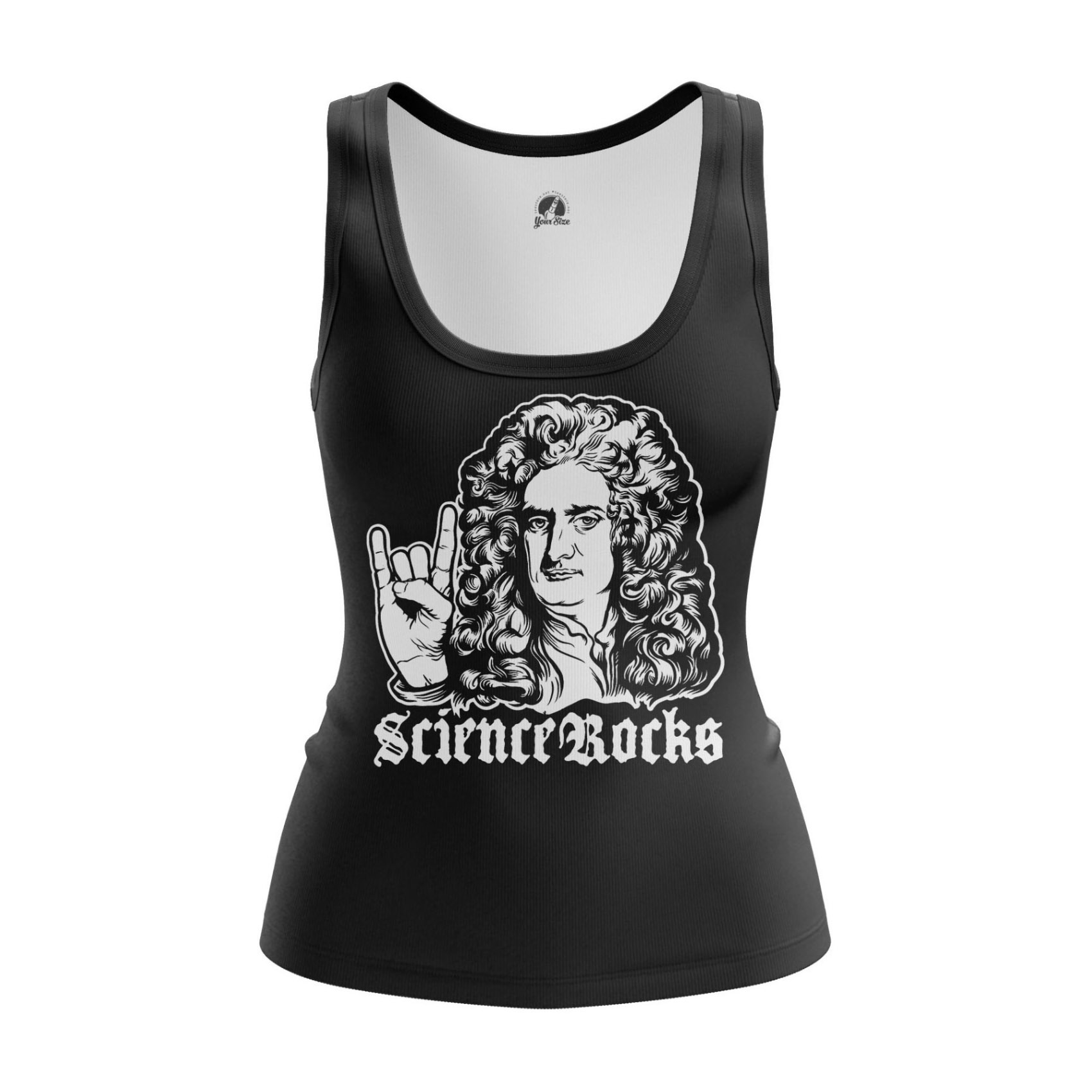 Women’s t-shirt Science Rocks Isaac Newton Portait Idolstore - Merchandise and Collectibles Merchandise, Toys and Collectibles