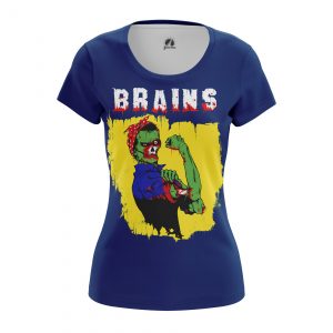 Women’s long sleeve Brains Zombie We Can Do it Meme Idolstore - Merchandise and Collectibles Merchandise, Toys and Collectibles