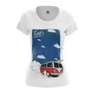 Women’s t-shirt Go surf Surfing hippie van Volkswagen Idolstore - Merchandise and Collectibles Merchandise, Toys and Collectibles 2